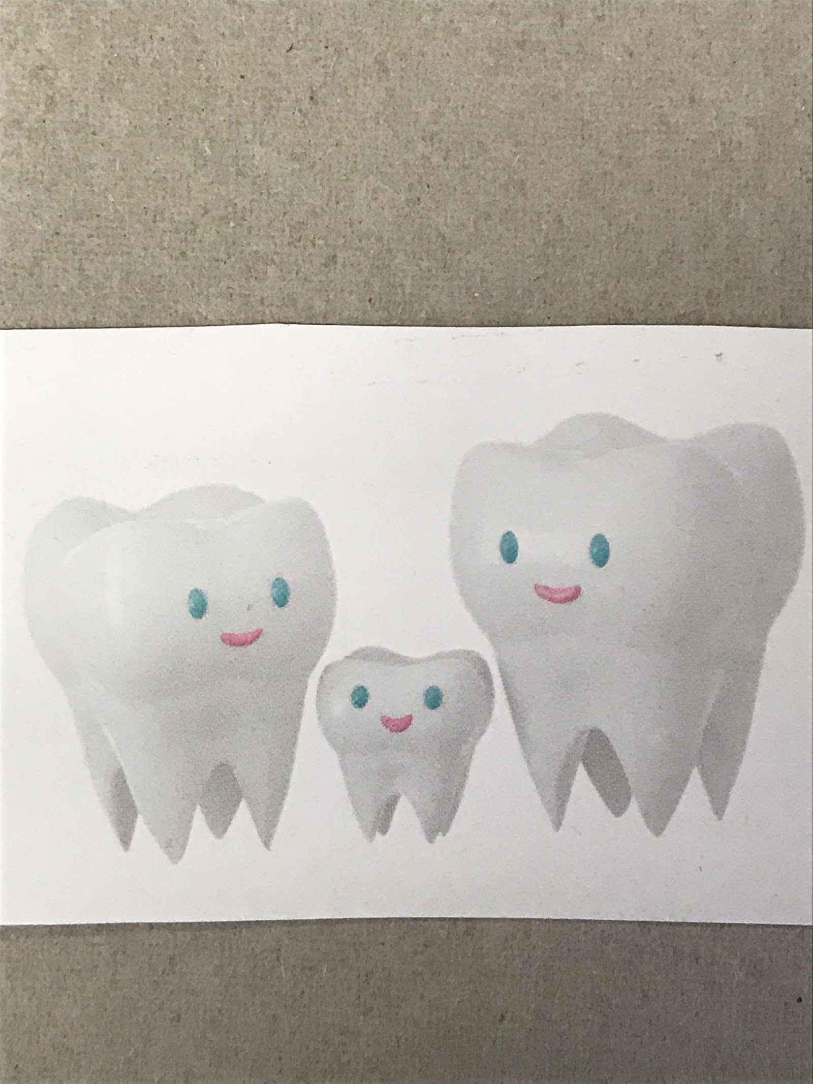 Illustrated tooth family card