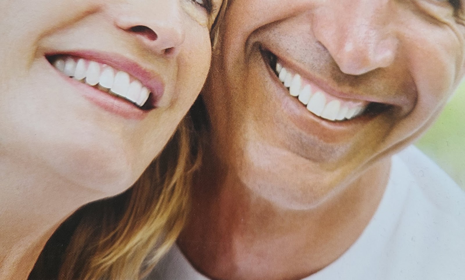 Two people smiling